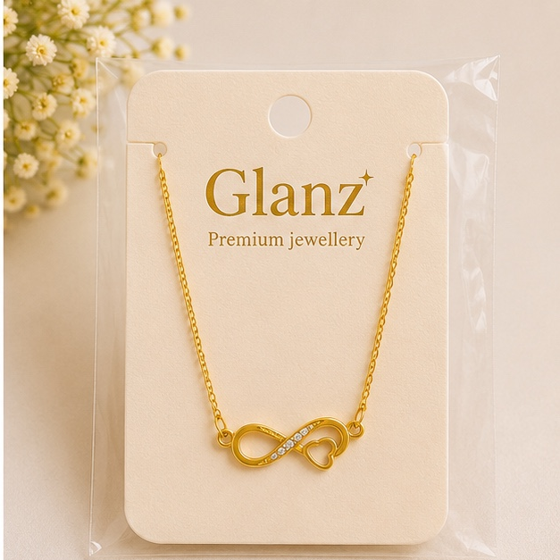 Gold Infinity Heart Necklace for Women | Anti Tarnish Stainless Steel Love Necklace